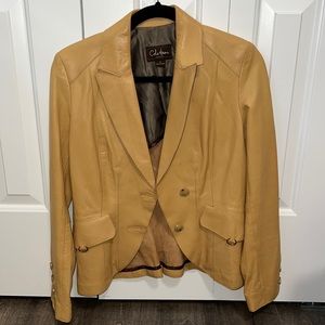 Cole Haan lamb skin asymmetrical blazer - Size 4